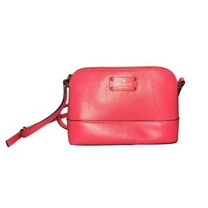 Kate Spade New York Hanna Wellesley Cowhide Leather Hot Pink Crossbody Purse